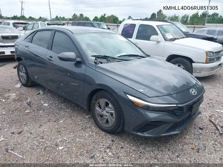 2024 Hyundai Elantra Se VIN: KMHLL4DG6RU851305 Lot: 45328062