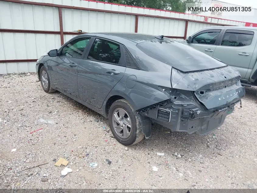 2024 Hyundai Elantra Se VIN: KMHLL4DG6RU851305 Lot: 45328062