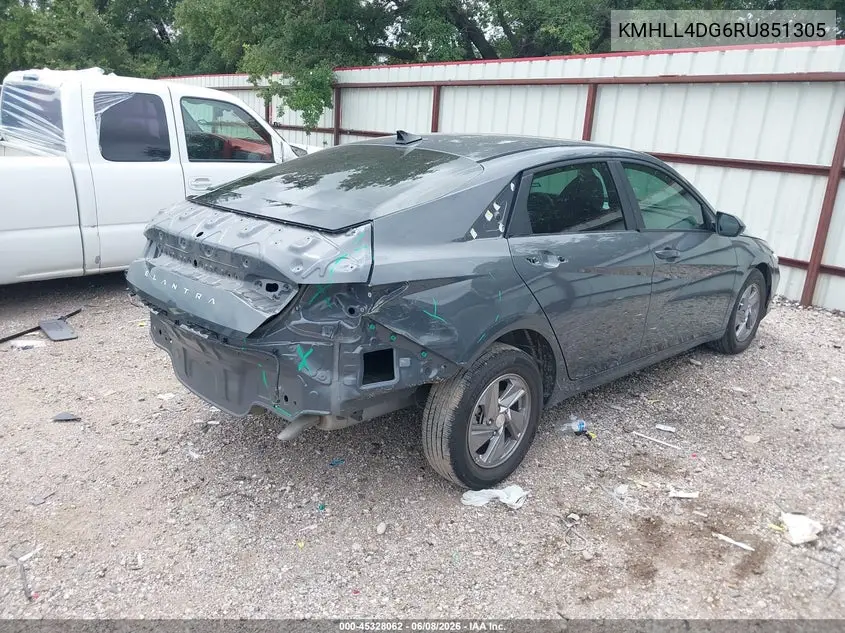 2024 Hyundai Elantra Se VIN: KMHLL4DG6RU851305 Lot: 45328062