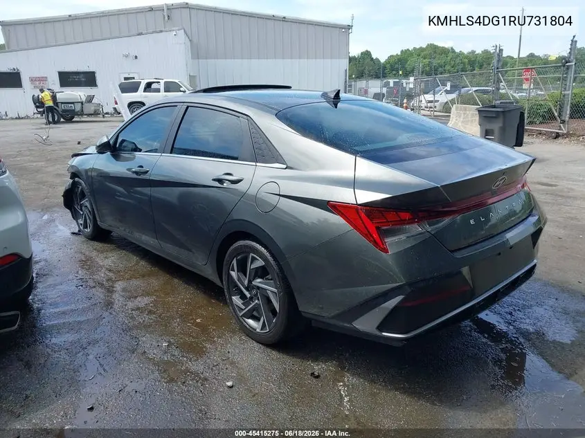 2024 Hyundai Elantra Sel VIN: KMHLS4DG1RU731804 Lot: 45415275