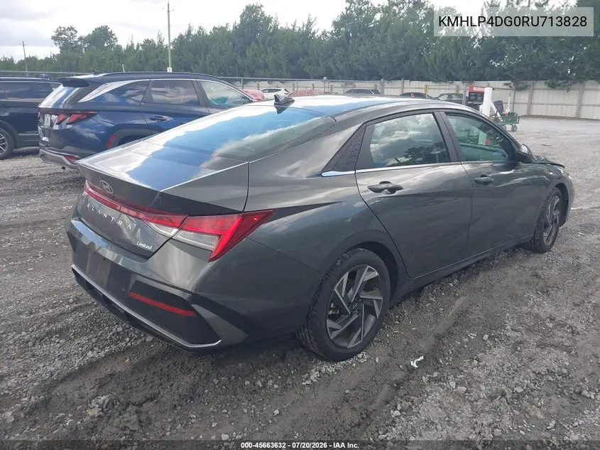 2024 Hyundai Elantra Limited VIN: KMHLP4DG0RU713828 Lot: 45663632