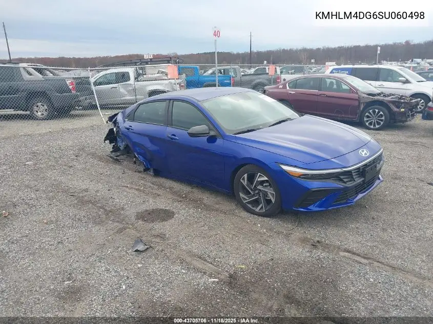 KMHLM4DG6SU060498 2025 Hyundai Elantra Sel Sport