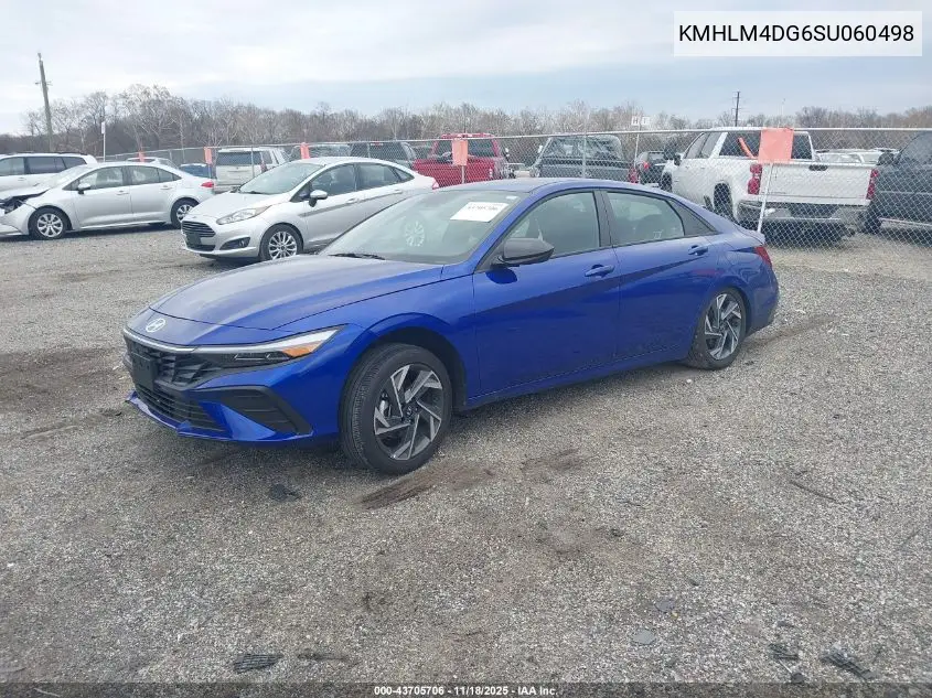 KMHLM4DG6SU060498 2025 Hyundai Elantra Sel Sport