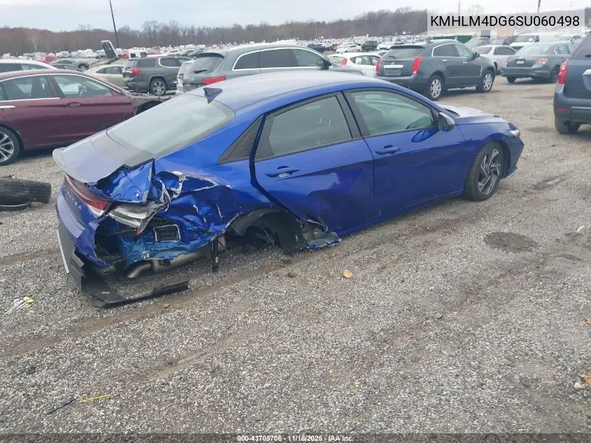 KMHLM4DG6SU060498 2025 Hyundai Elantra Sel Sport