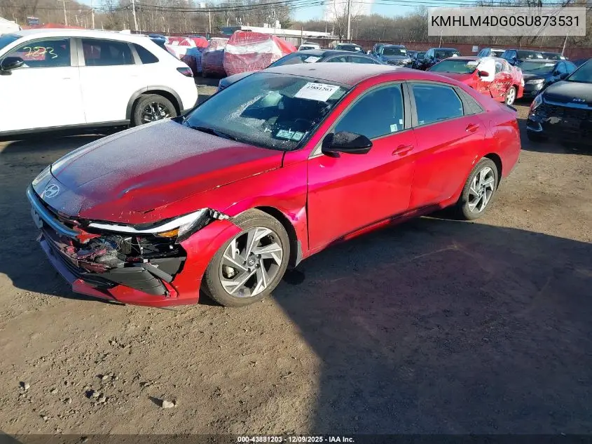 KMHLM4DG0SU873531 2025 Hyundai Elantra Sel Sport