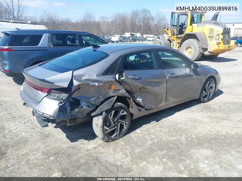 KMHLM4DG3SU899816 2025 Hyundai Elantra Sel Sport