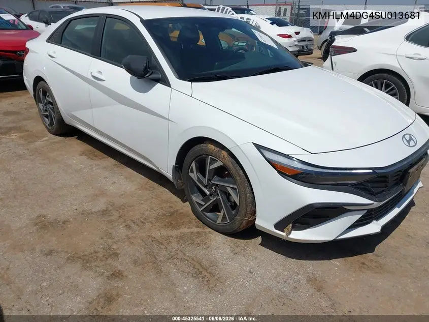 2025 Hyundai Elantra Sel Sport VIN: KMHLM4DG4SU013681 Lot: 45325541