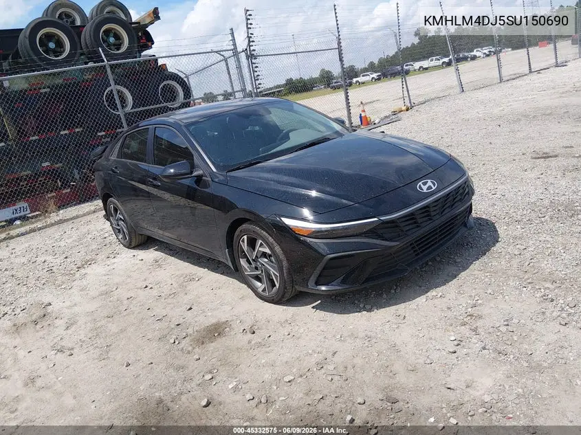 2025 Hyundai Elantra Hybrid Sel Sport VIN: KMHLM4DJ5SU150690 Lot: 45332575