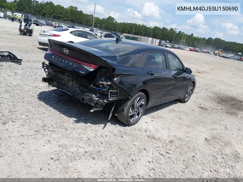 2025 Hyundai Elantra Hybrid Sel Sport VIN: KMHLM4DJ5SU150690 Lot: 45332575