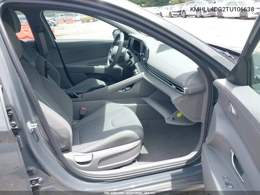 2026 Hyundai Elantra Se VIN: KMHLL4DG2TU106638 Lot: 45662360