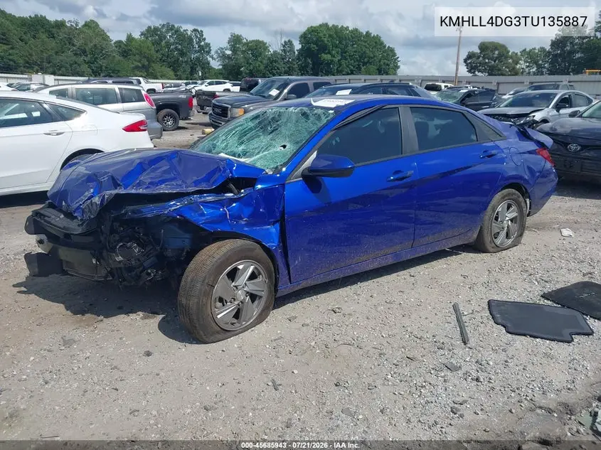 2026 Hyundai Elantra Se VIN: KMHLL4DG3TU135887 Lot: 45685943