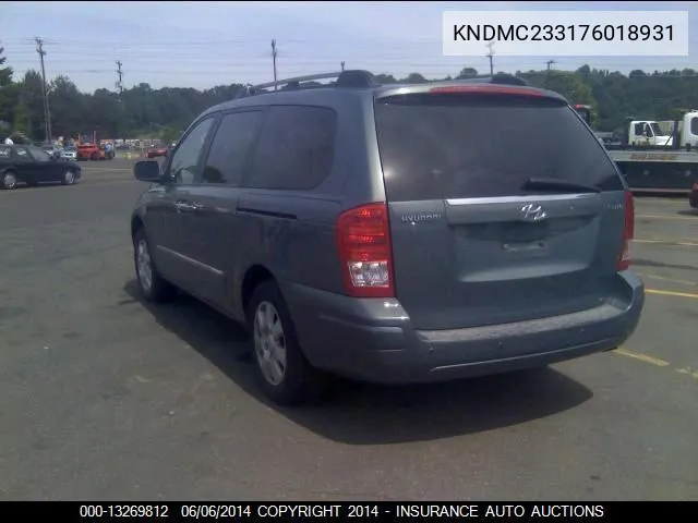 2007 Hyundai Entourage Gls/Se/Ltd VIN: KNDMC233176018931 Lot: 13269812
