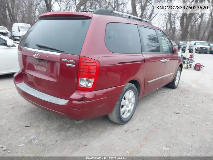 2007 Hyundai Entourage Gls/Limited/Se VIN: KNDMC233976023620 Lot: 43921072
