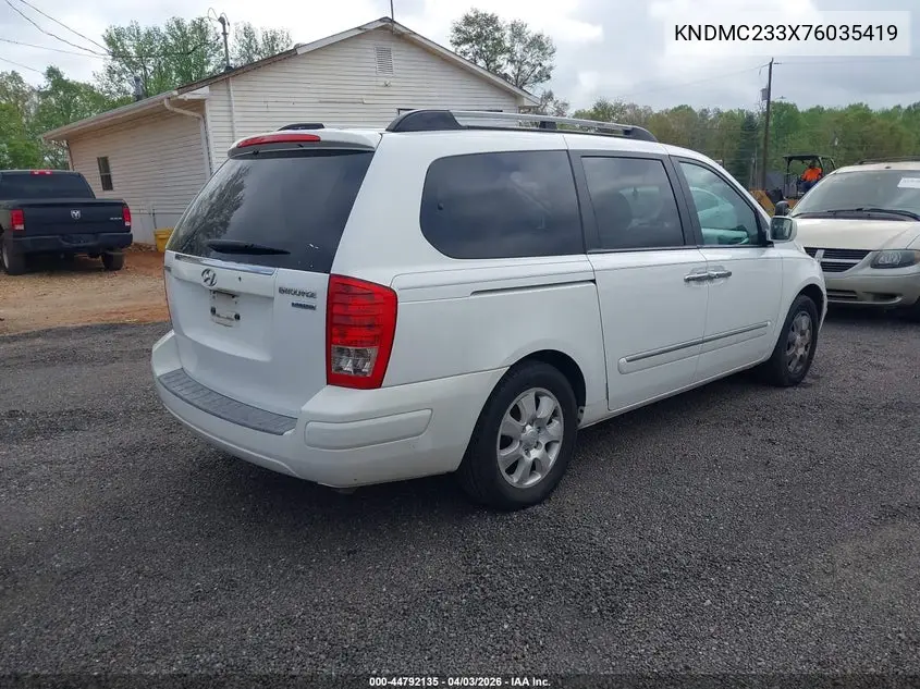 2007 Hyundai Entourage Gls/Limited/Se VIN: KNDMC233X76035419 Lot: 44792135