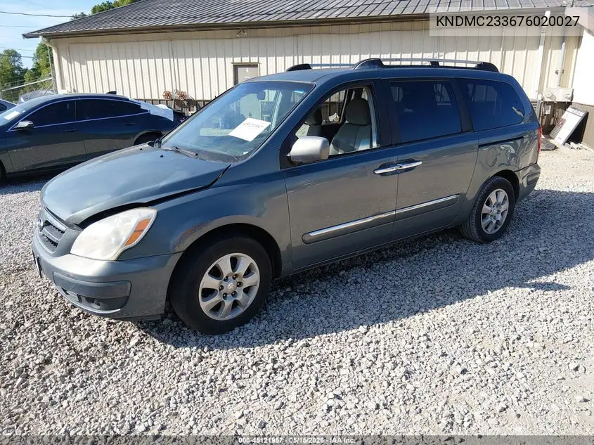 2007 Hyundai Entourage Gls/Limited/Se VIN: KNDMC233676020027 Lot: 45121957