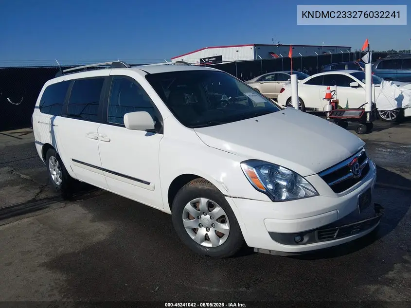 2007 Hyundai Entourage Gls/Limited/Se VIN: KNDMC233276032241 Lot: 45241042