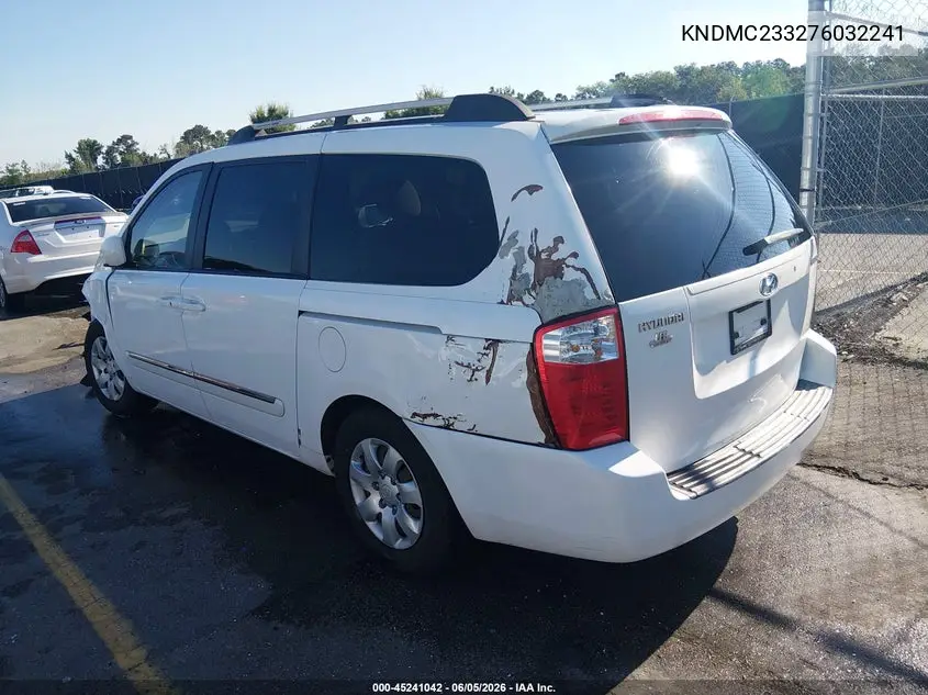 2007 Hyundai Entourage Gls/Limited/Se VIN: KNDMC233276032241 Lot: 45241042