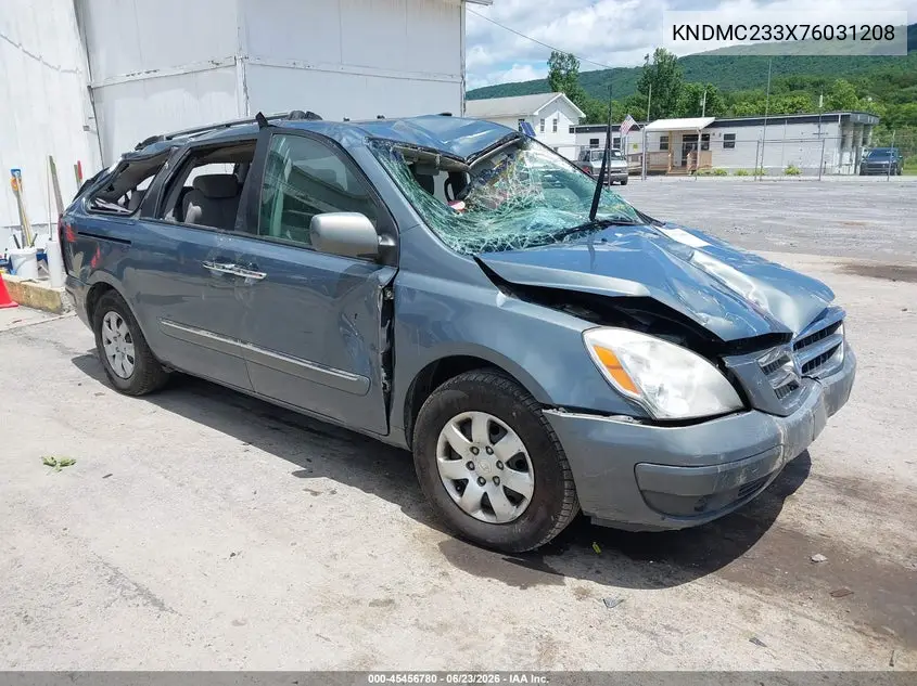 2007 Hyundai Entourage Gls/Limited/Se VIN: KNDMC233X76031208 Lot: 45456780