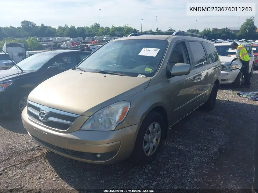 2007 Hyundai Entourage Gls/Limited/Se VIN: KNDMC233676011263 Lot: 45582070