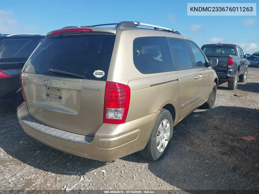 2007 Hyundai Entourage Gls/Limited/Se VIN: KNDMC233676011263 Lot: 45582070