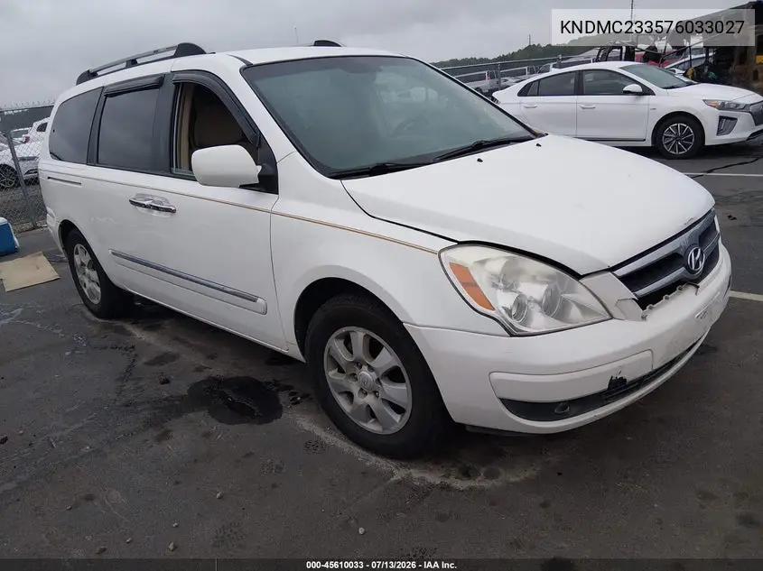 2007 Hyundai Entourage Gls/Limited/Se VIN: KNDMC233576033027 Lot: 45610033
