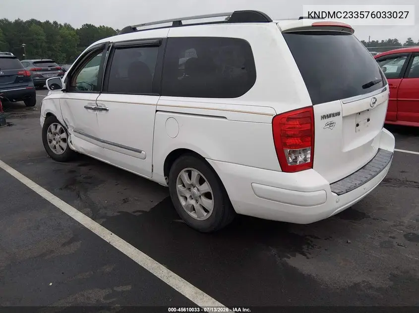 2007 Hyundai Entourage Gls/Limited/Se VIN: KNDMC233576033027 Lot: 45610033
