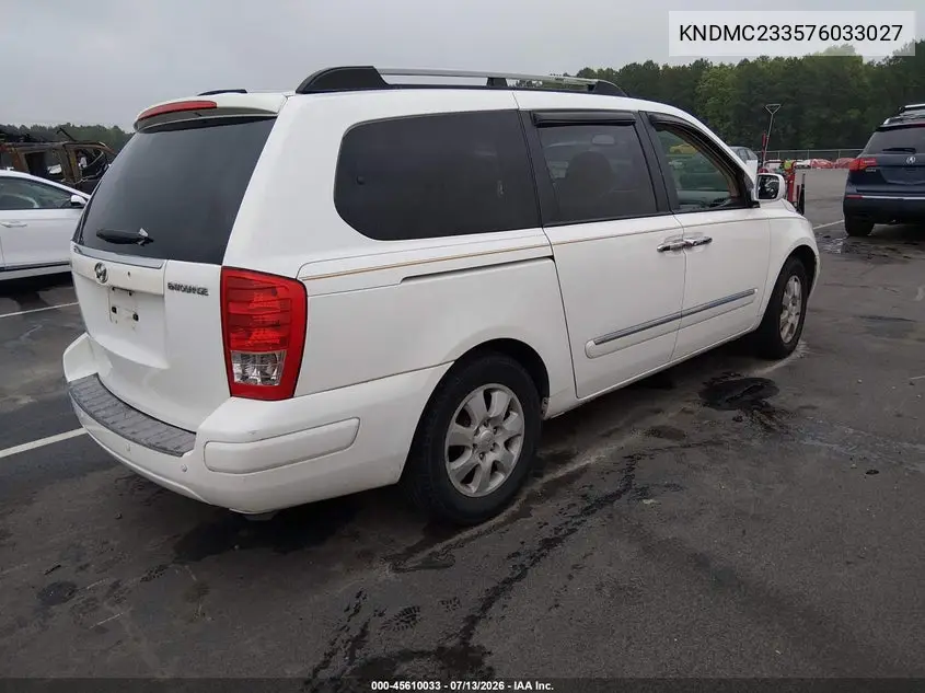 2007 Hyundai Entourage Gls/Limited/Se VIN: KNDMC233576033027 Lot: 45610033