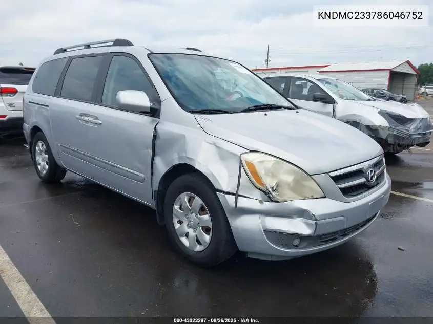 2008 Hyundai Entourage Gls/Limited VIN: KNDMC233786046752 Lot: 43022297