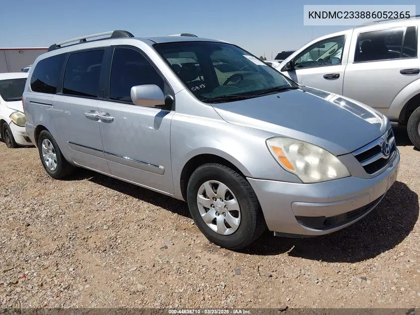 2008 Hyundai Entourage Gls/Limited VIN: KNDMC233886052365 Lot: 44636710
