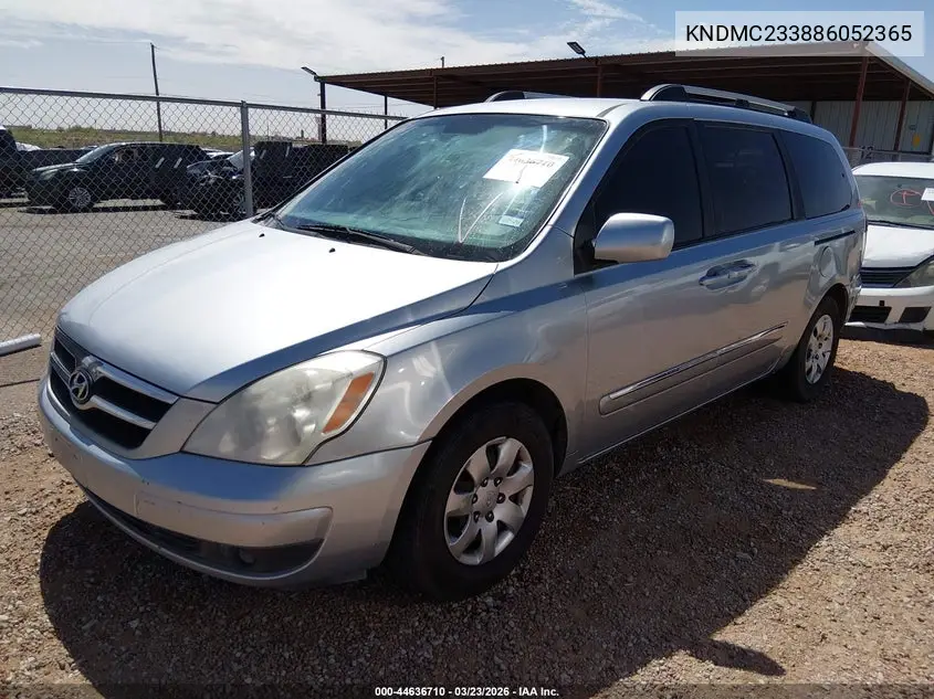 2008 Hyundai Entourage Gls/Limited VIN: KNDMC233886052365 Lot: 44636710