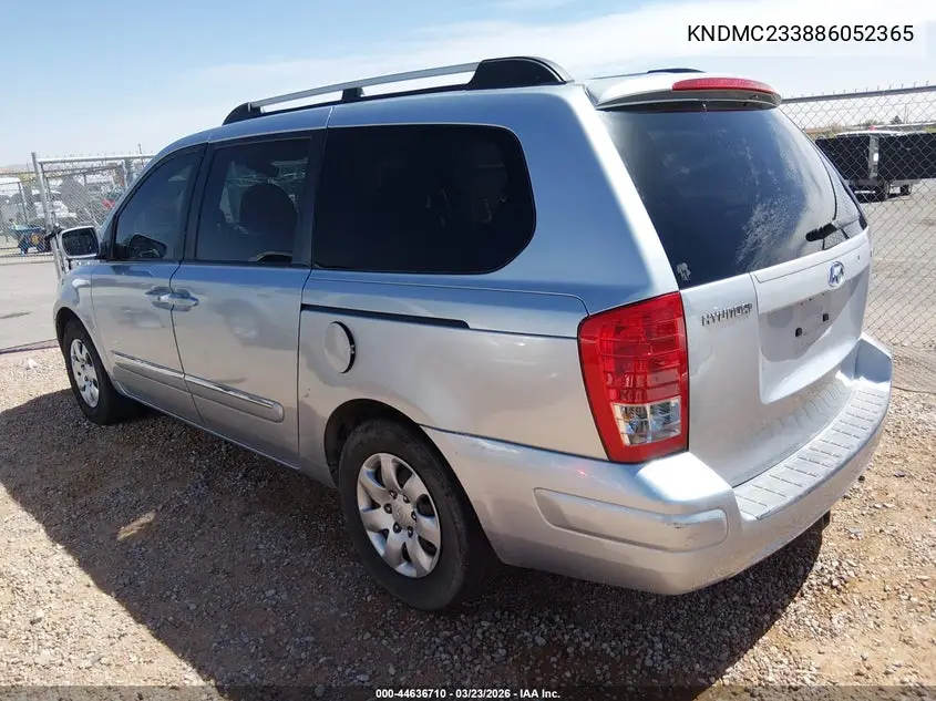 2008 Hyundai Entourage Gls/Limited VIN: KNDMC233886052365 Lot: 44636710