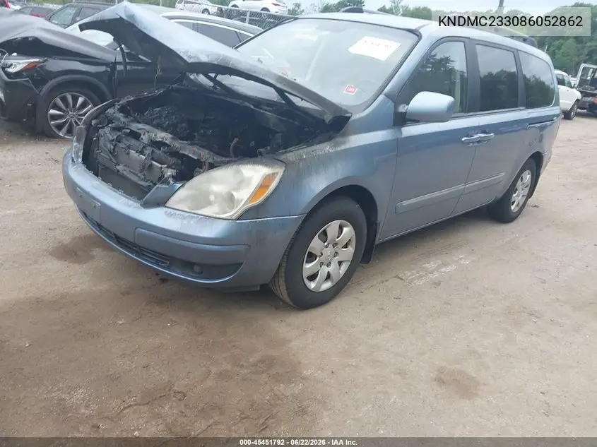 2008 Hyundai Entourage Gls/Limited VIN: KNDMC233086052862 Lot: 45451792