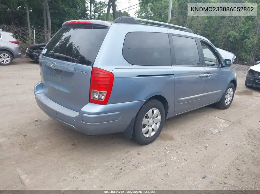 2008 Hyundai Entourage Gls/Limited VIN: KNDMC233086052862 Lot: 45451792