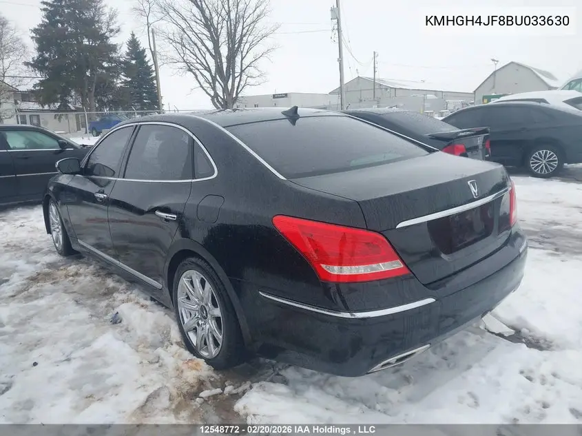 2011 Hyundai Equus Signature/Ultimate VIN: KMHGH4JF8BU033630 Lot: 12548772