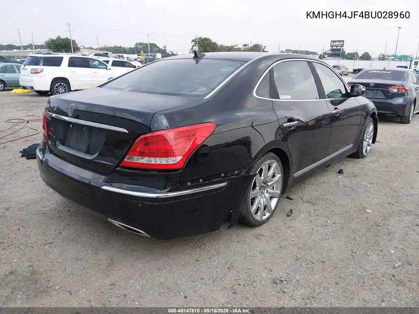 2011 Hyundai Equus Signature VIN: KMHGH4JF4BU028960 Lot: 45147810