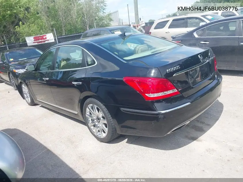 2011 Hyundai Equus Ultimate VIN: KMHGH4JF6BU038776 Lot: 45291379