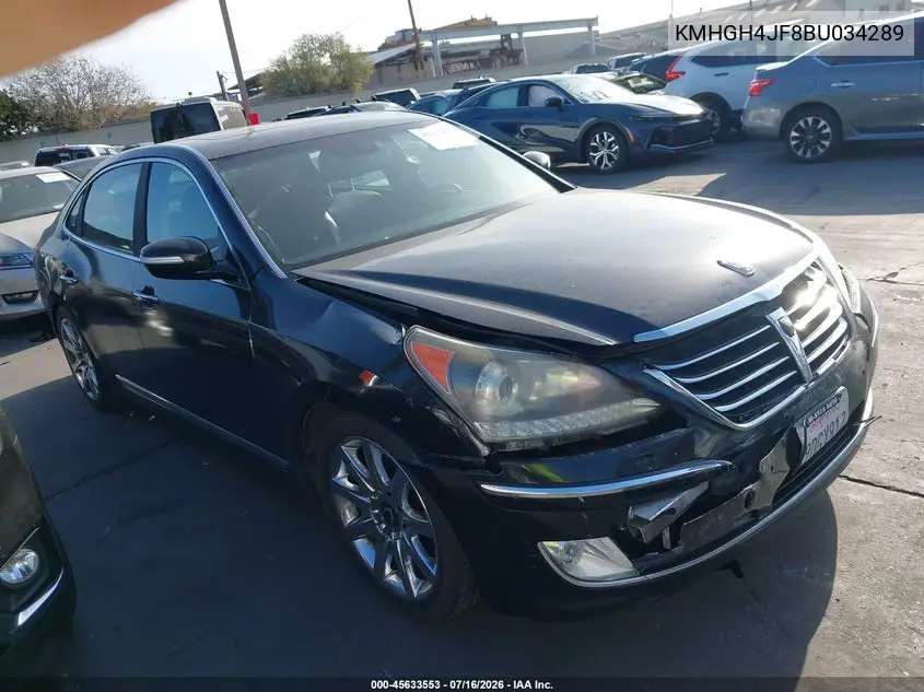 2011 Hyundai Equus Ultimate VIN: KMHGH4JF8BU034289 Lot: 45633553