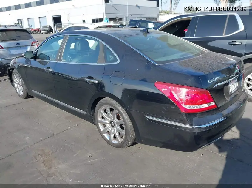 2011 Hyundai Equus Ultimate VIN: KMHGH4JF8BU034289 Lot: 45633553