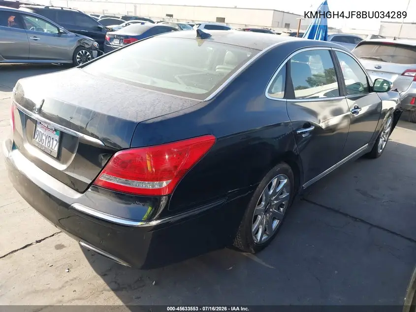 2011 Hyundai Equus Ultimate VIN: KMHGH4JF8BU034289 Lot: 45633553