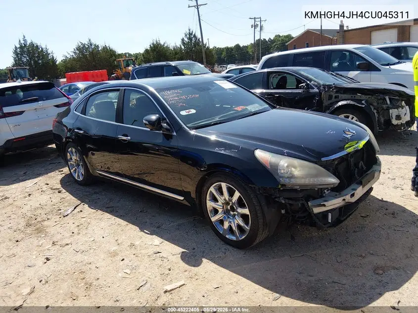 2012 Hyundai Equus Ultimate VIN: KMHGH4JH4CU045311 Lot: 45222405