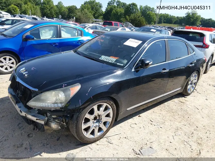 2012 Hyundai Equus Ultimate VIN: KMHGH4JH4CU045311 Lot: 45222405