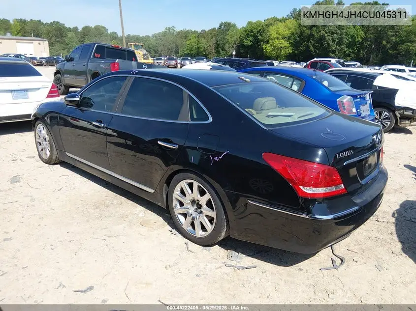 2012 Hyundai Equus Ultimate VIN: KMHGH4JH4CU045311 Lot: 45222405