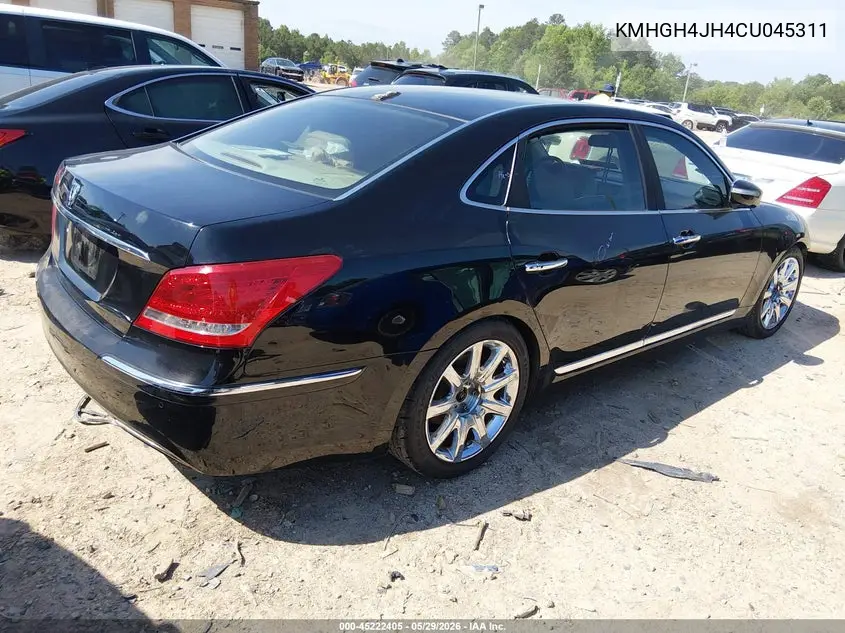 2012 Hyundai Equus Ultimate VIN: KMHGH4JH4CU045311 Lot: 45222405