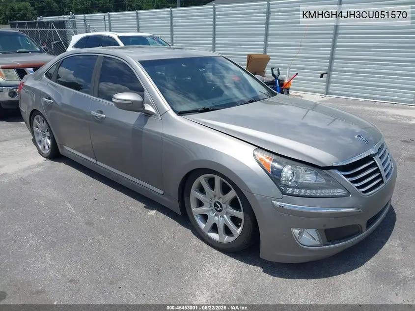 2012 Hyundai Equus Signature VIN: KMHGH4JH3CU051570 Lot: 45453001