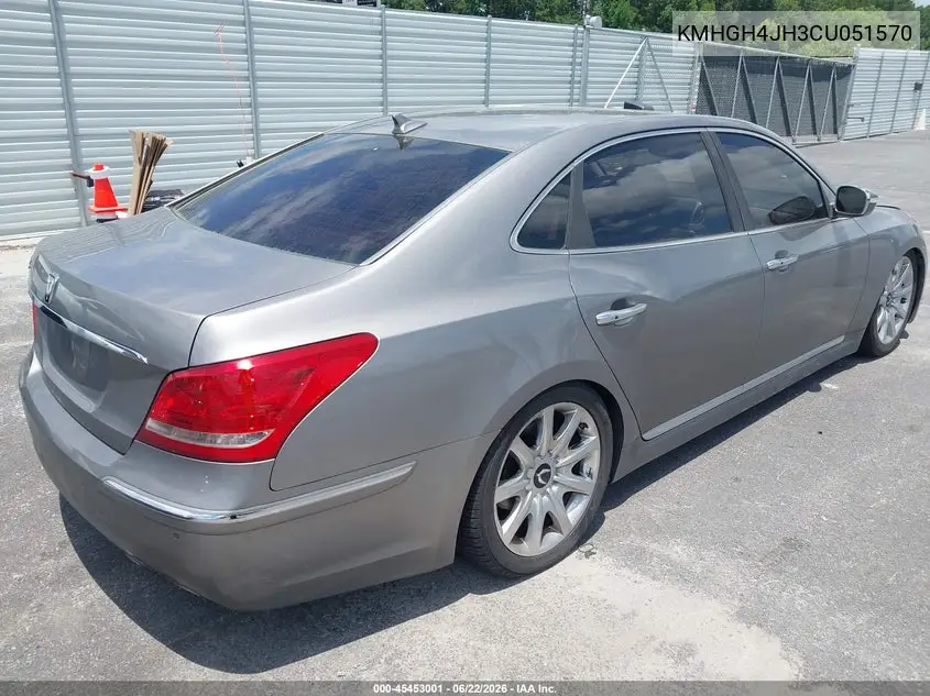 2012 Hyundai Equus Signature VIN: KMHGH4JH3CU051570 Lot: 45453001