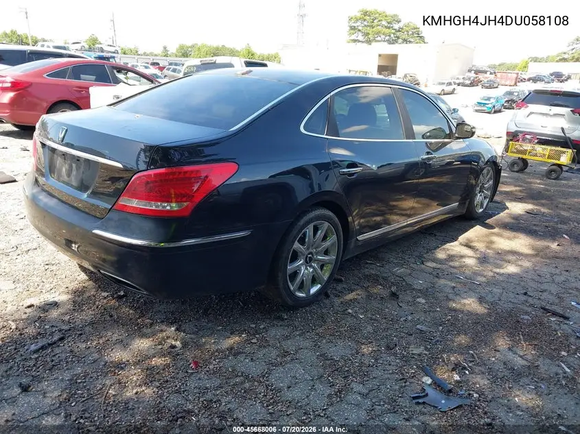 2013 Hyundai Equus Signature VIN: KMHGH4JH4DU058108 Lot: 45668006