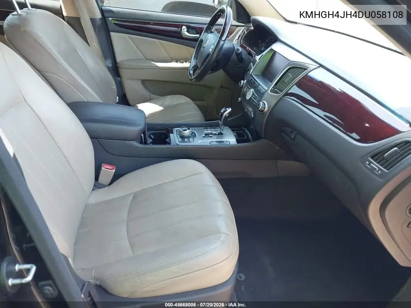 2013 Hyundai Equus Signature VIN: KMHGH4JH4DU058108 Lot: 45668006