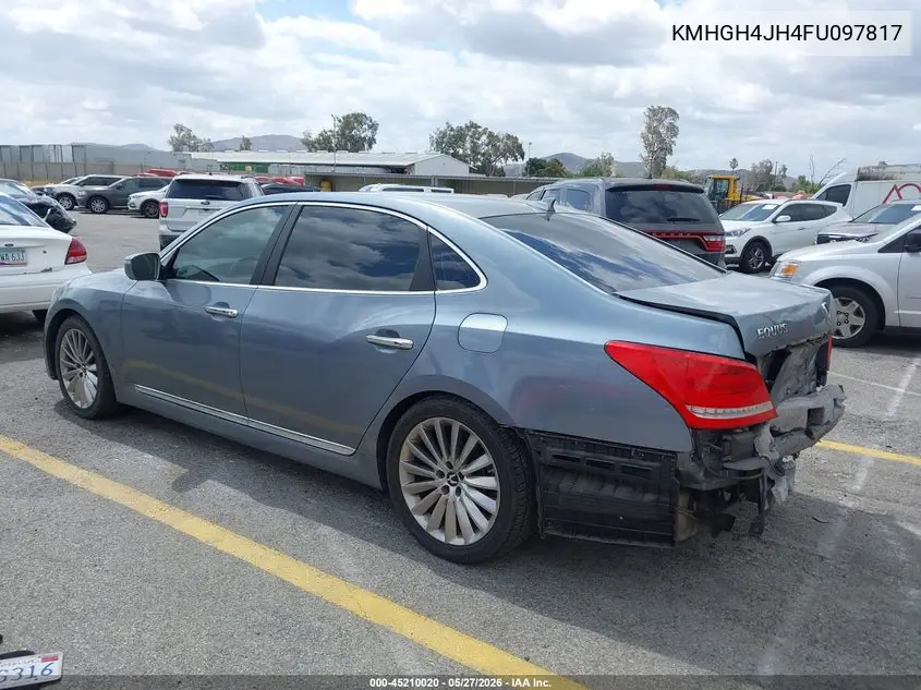 2015 Hyundai Equus Ultimate VIN: KMHGH4JH4FU097817 Lot: 45210020
