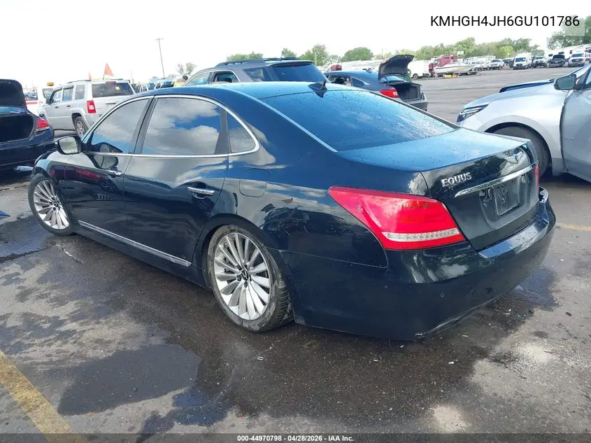 2016 Hyundai Equus Ultimate VIN: KMHGH4JH6GU101786 Lot: 44970798