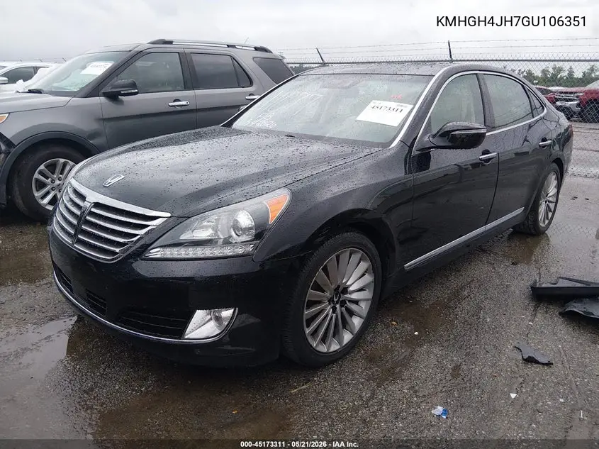 2016 Hyundai Equus Signature VIN: KMHGH4JH7GU106351 Lot: 45173311